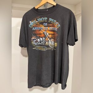 Harley American Steel Vintage 90’s Biker Motorcycle Grungy Tee Size XL